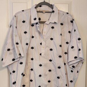 Women's Large Loft Palm Short Sleeve Dolman Henley